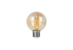 Hoyz Collection - Lichtbron LED [G60] Filament Bol Ø6 - Amberkleurig Glas