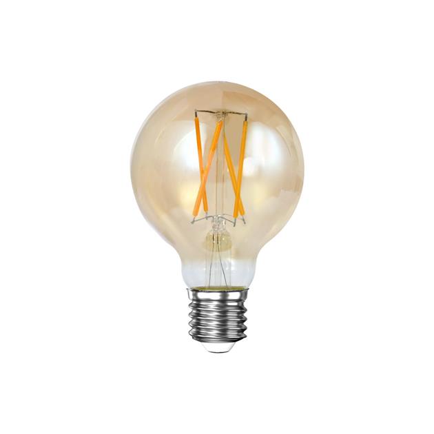 Hoyz Collection - Lichtbron LED [G70] Filament Bol Ø7 - Amberkleurig Glas