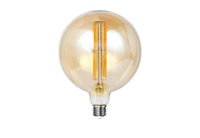 Hoyz Collection - Lichtbron LED [G150] Filament Bol Ø15 - Amberkleurig Glas