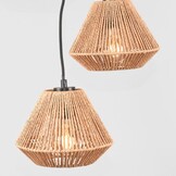 LABEL51 - Hanglamp Ibiza Diamond - 3-Lichts - 30x30x150cm - Bruin