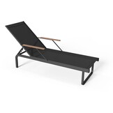 ZOMER-Sens-Line - Hawaii ligbed - verstelbaar - antraciet naturel - 195cm