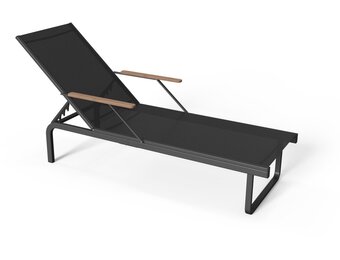 ZOMER-Sens-Line - Hawaii ligbed - verstelbaar - antraciet naturel - 195cm