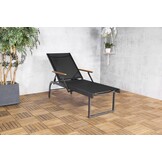 ZOMER-Sens-Line - Hawaii ligbed - verstelbaar - antraciet naturel - 195cm