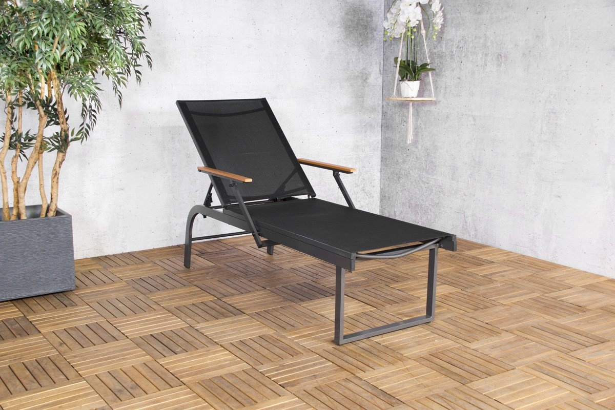 ZOMER-Sens-Line - Hawaii ligbed - verstelbaar - antraciet naturel - 195cm