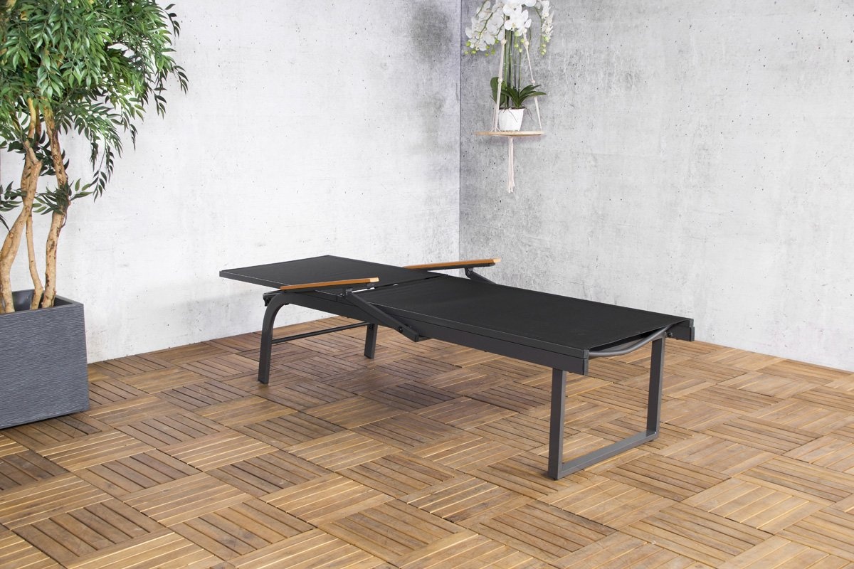 ZOMER-Sens-Line - Hawaii ligbed - verstelbaar - antraciet naturel - 195cm