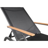 ZOMER-Sens-Line - Hawaii ligbed - verstelbaar - antraciet naturel - 195cm