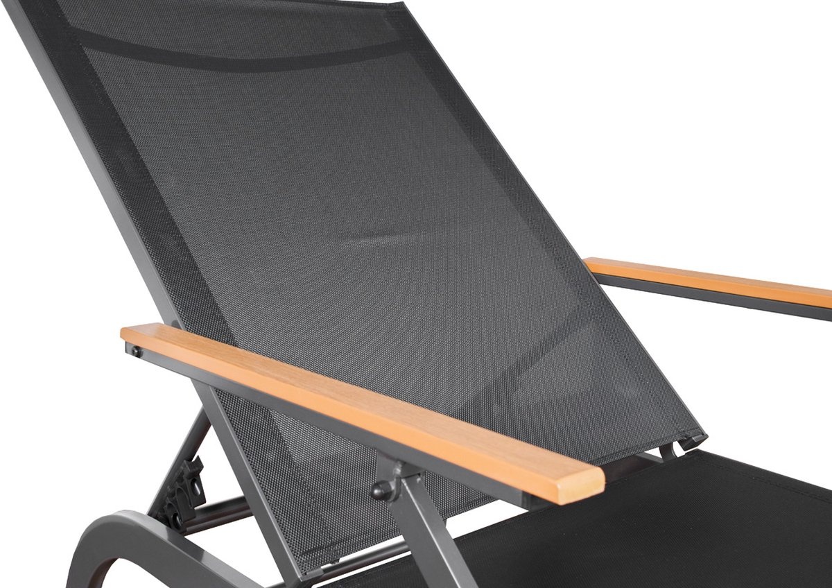 ZOMER-Sens-Line - Hawaii ligbed - verstelbaar - antraciet naturel - 195cm