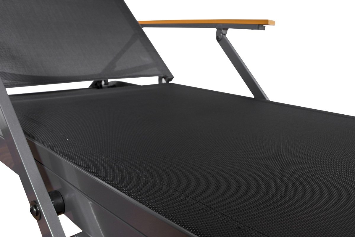 ZOMER-Sens-Line - Hawaii ligbed - verstelbaar - antraciet naturel - 195cm