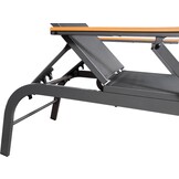 ZOMER-Sens-Line - Hawaii ligbed - verstelbaar - antraciet naturel - 195cm