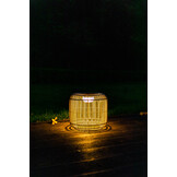 ZOMER-Sens-Line - Fleur Tuinlamp 28cm - Solar &amp; USB - Rotan