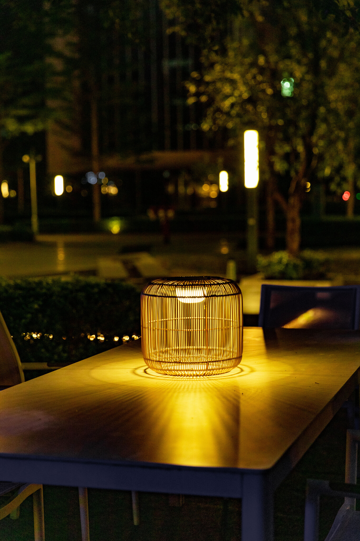 ZOMER-Sens-Line - Fleur Tuinlamp 28cm - Solar &amp; USB - Rotan