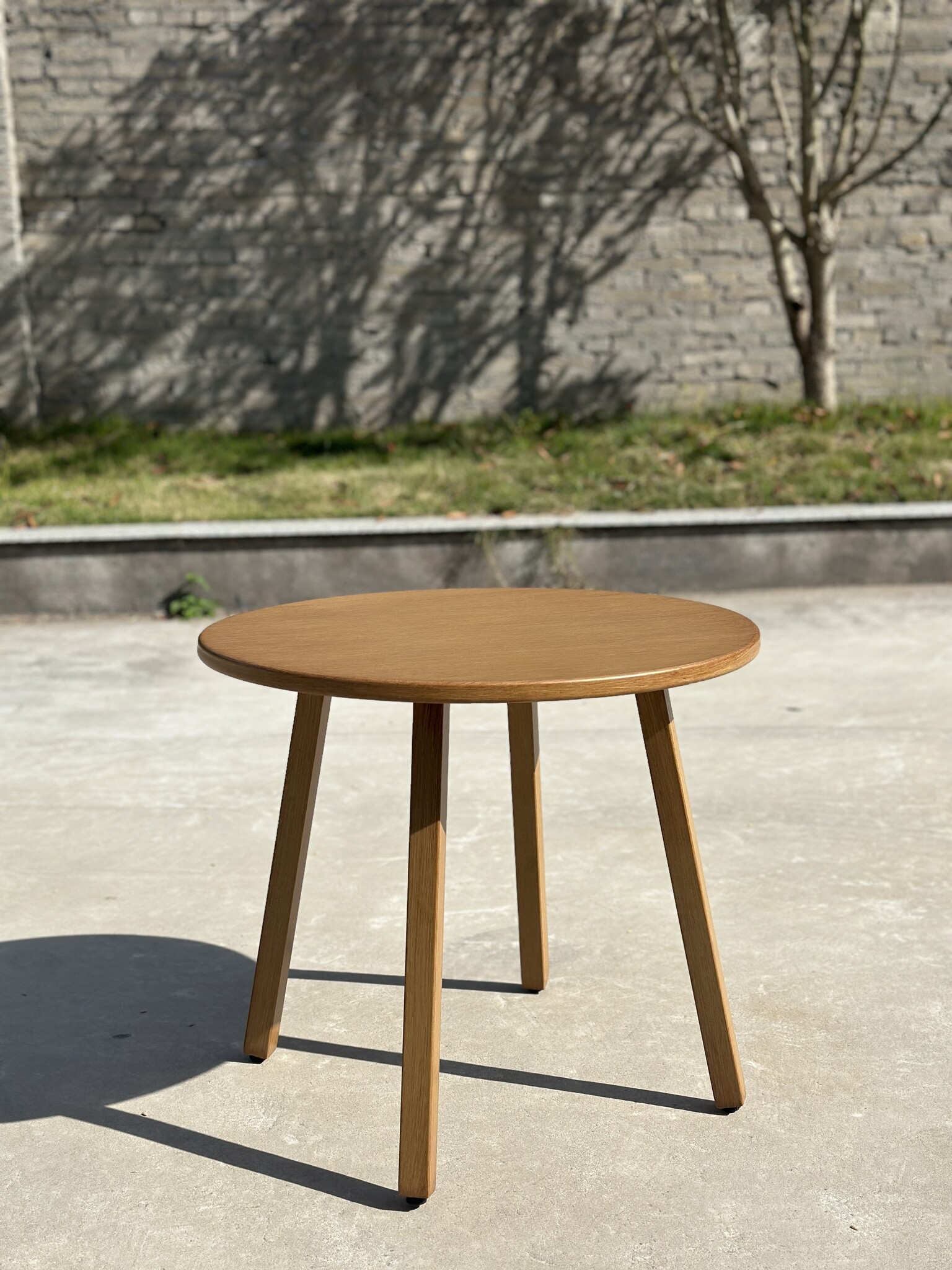 ZOMER-Sens-Line - Porto Sidetable ø58cm - Aluminium - Houtpatroon