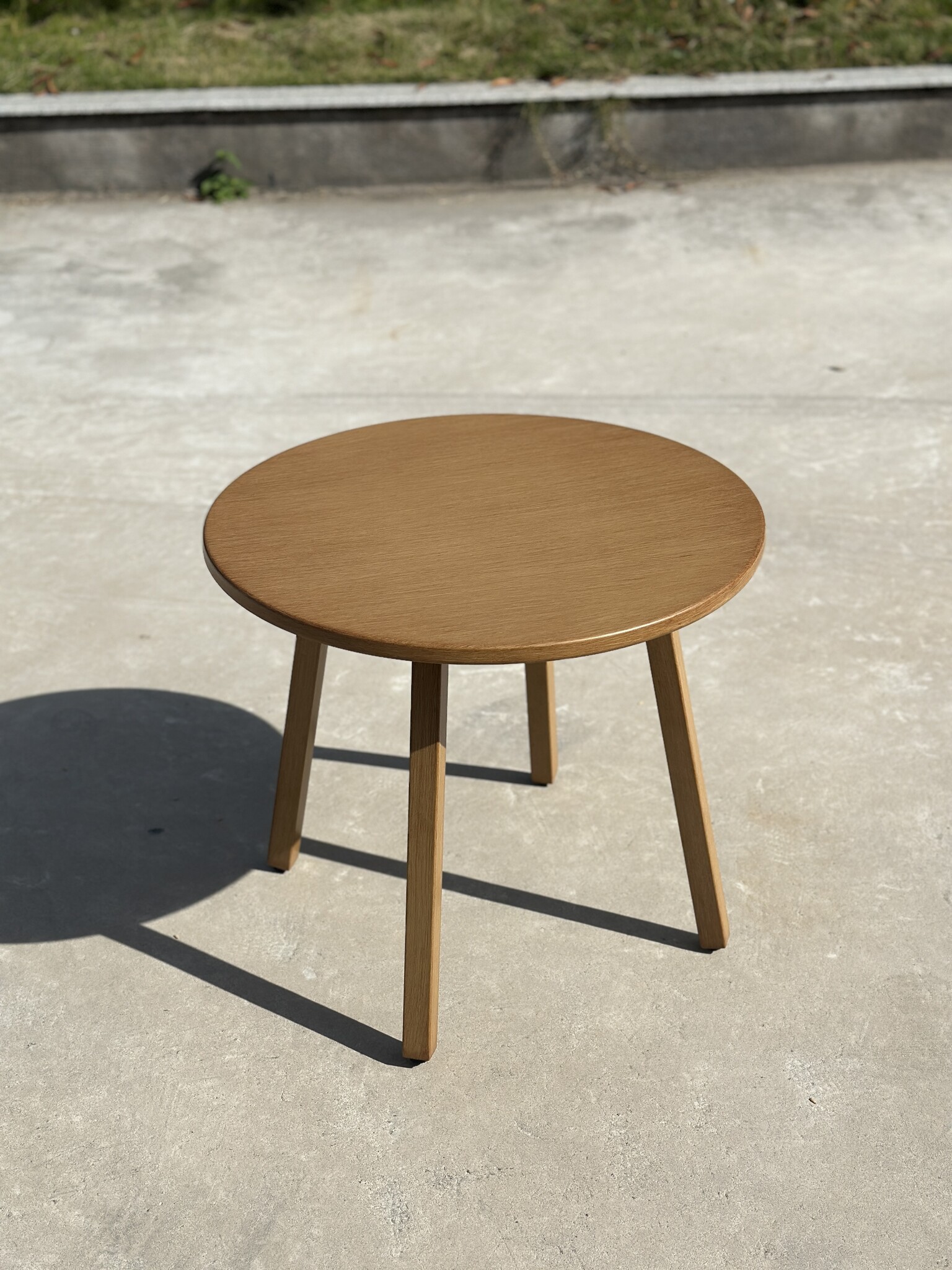 ZOMER-Sens-Line - Porto Sidetable ø58cm - Aluminium - Houtpatroon