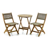 ZOMER-Sens-Line - Lanzarote bistro set - Bruin - Hout - 3-delig