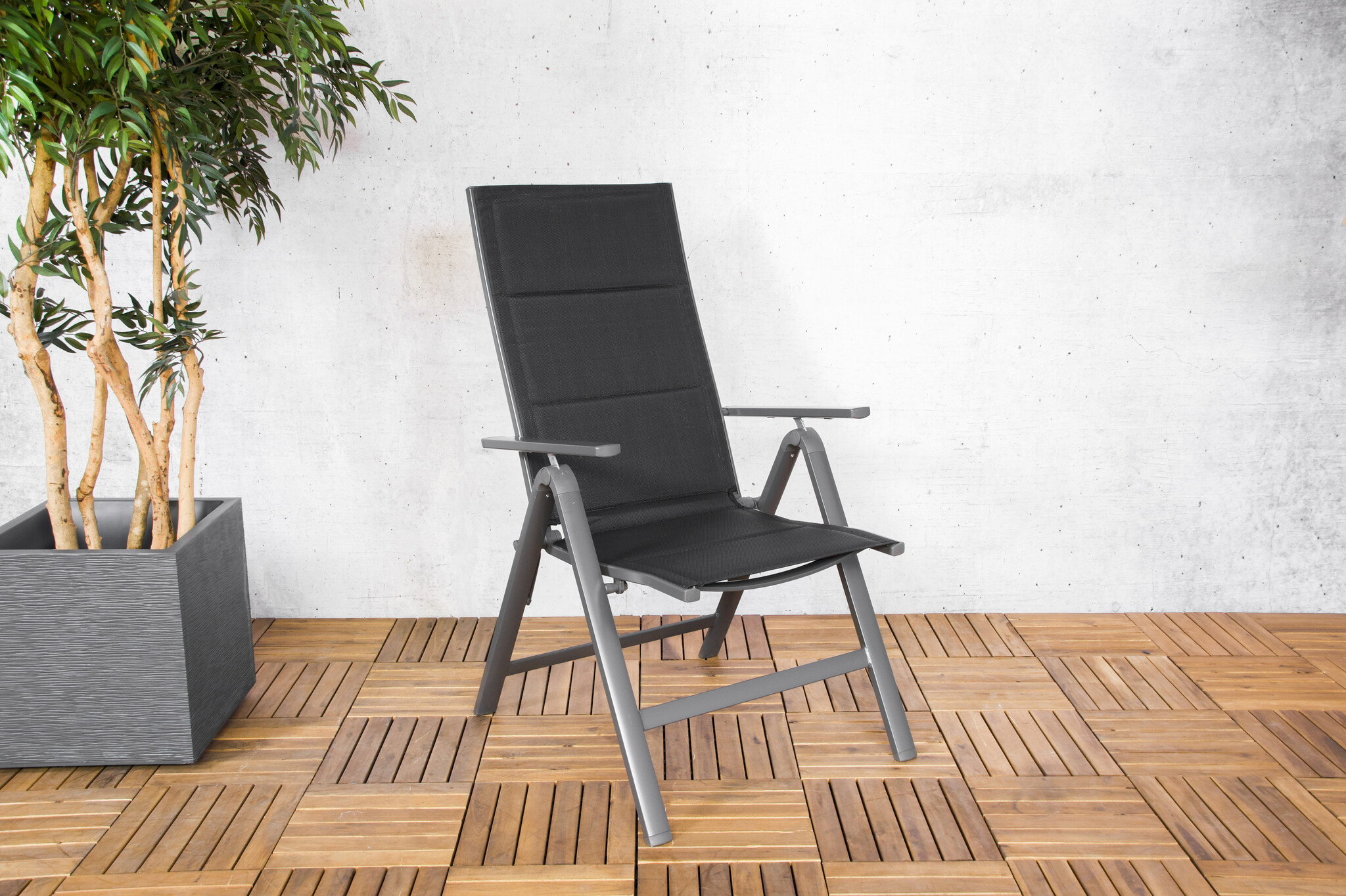 ZOMER-Sens-Line - Parma Tuinstoel - Verstelbare Tuinstoel - Grijs