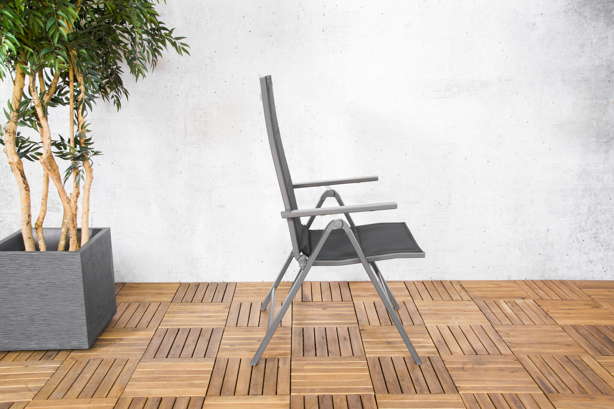 ZOMER-Sens-Line - Parma Tuinstoel - Verstelbare Tuinstoel - Grijs