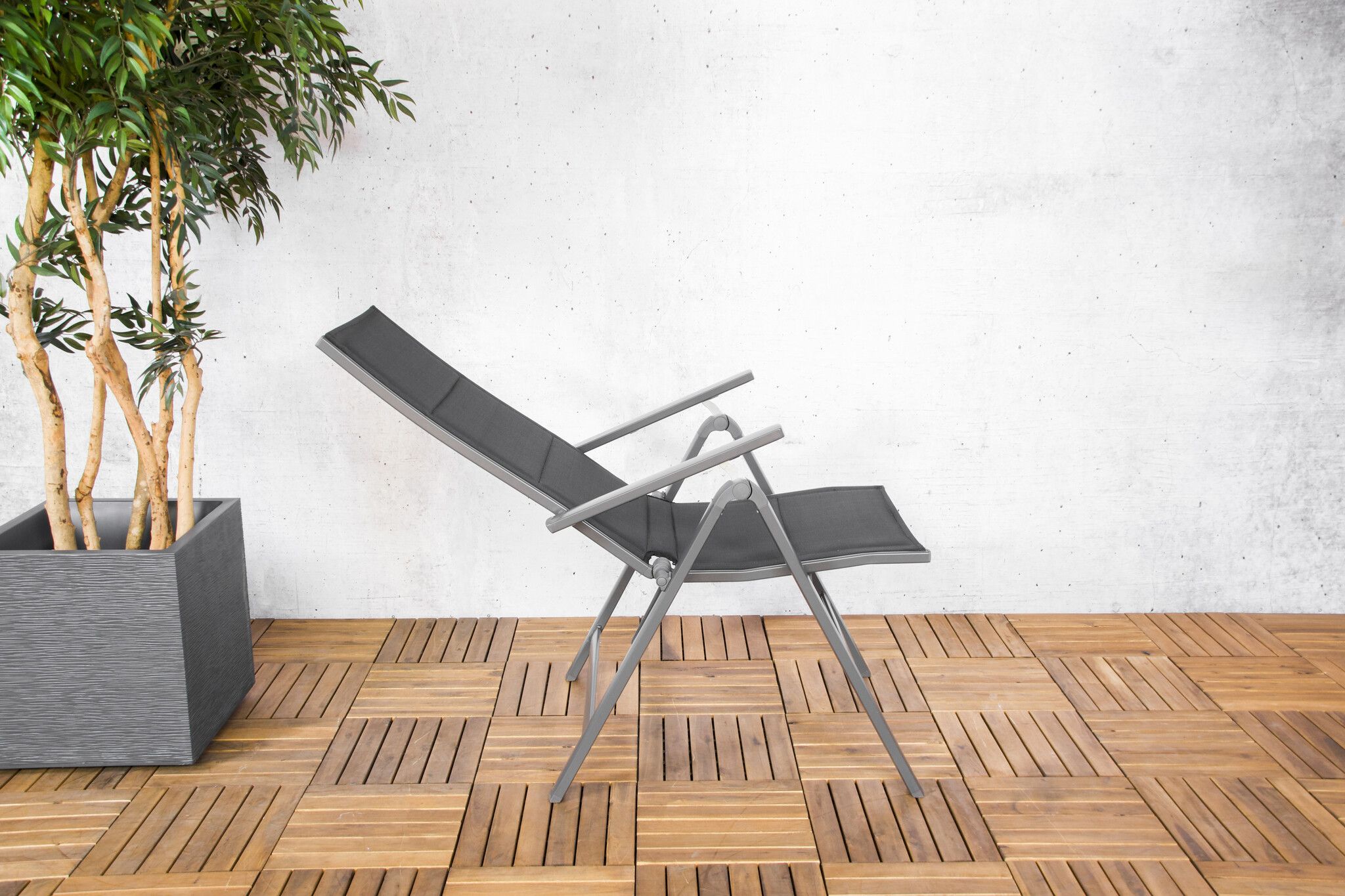 ZOMER-Sens-Line - Parma Tuinstoel - Verstelbare Tuinstoel - Grijs