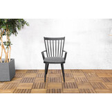 ZOMER-Sens-Line - Amsterdam Tuinstoel Zwart - Aluminium - Set van 2