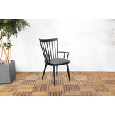 ZOMER-Sens-Line - Amsterdam Tuinstoel Zwart - Aluminium - Set van 2