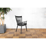 ZOMER-Sens-Line - Amsterdam Tuinstoel Zwart - Aluminium - Set van 2