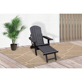 ZOMER-Sens-Line - Montreal Lounge stoel - Zwart - inklapbaar