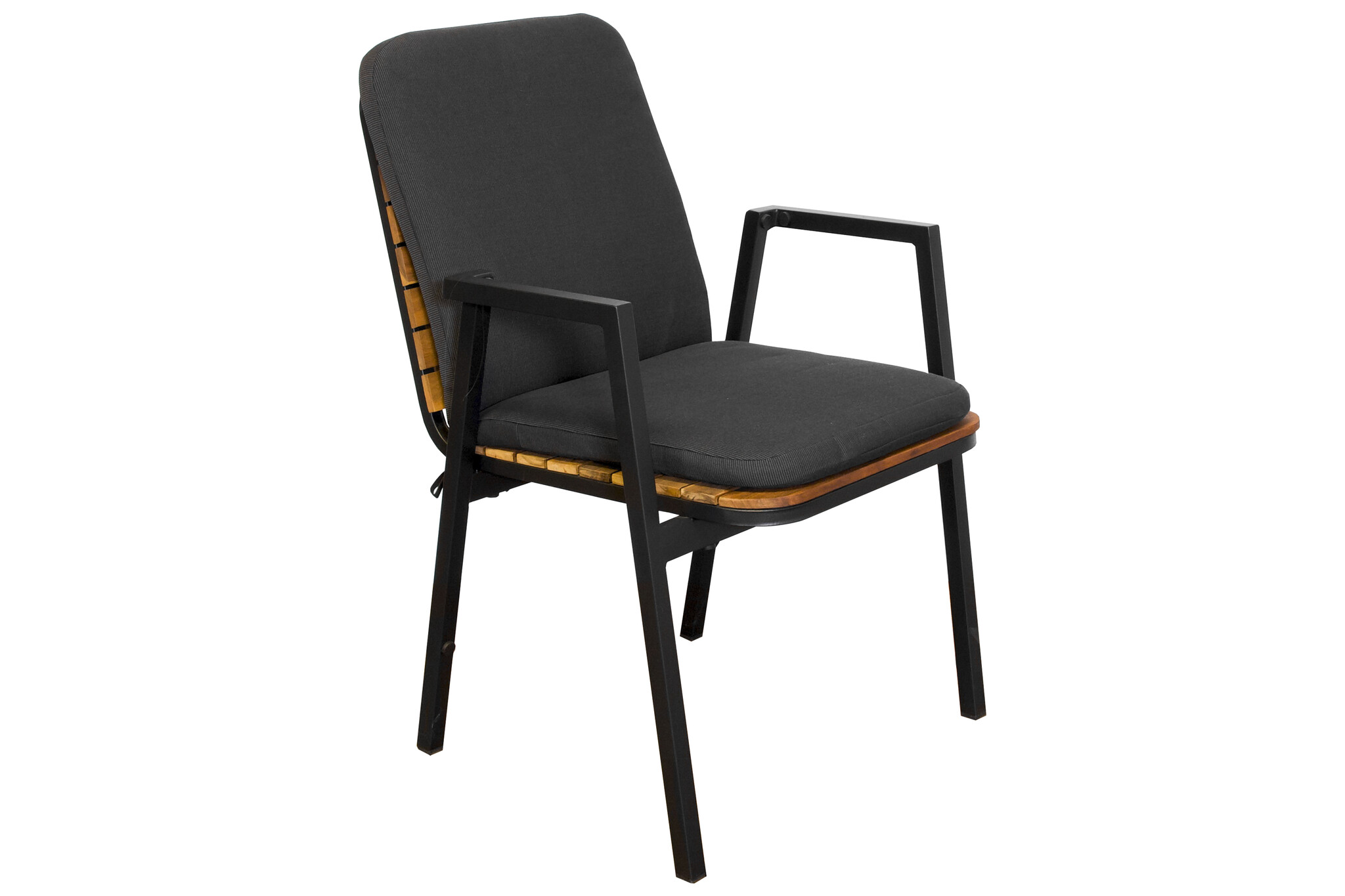 ZOMER-Sens-Line - Dexter Tuinstoel - Zwart - Acaciahout - Set van 4