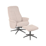 LABEL51 Fauteuil Bergen - Naturel - Boucle - Incl. Ottoman