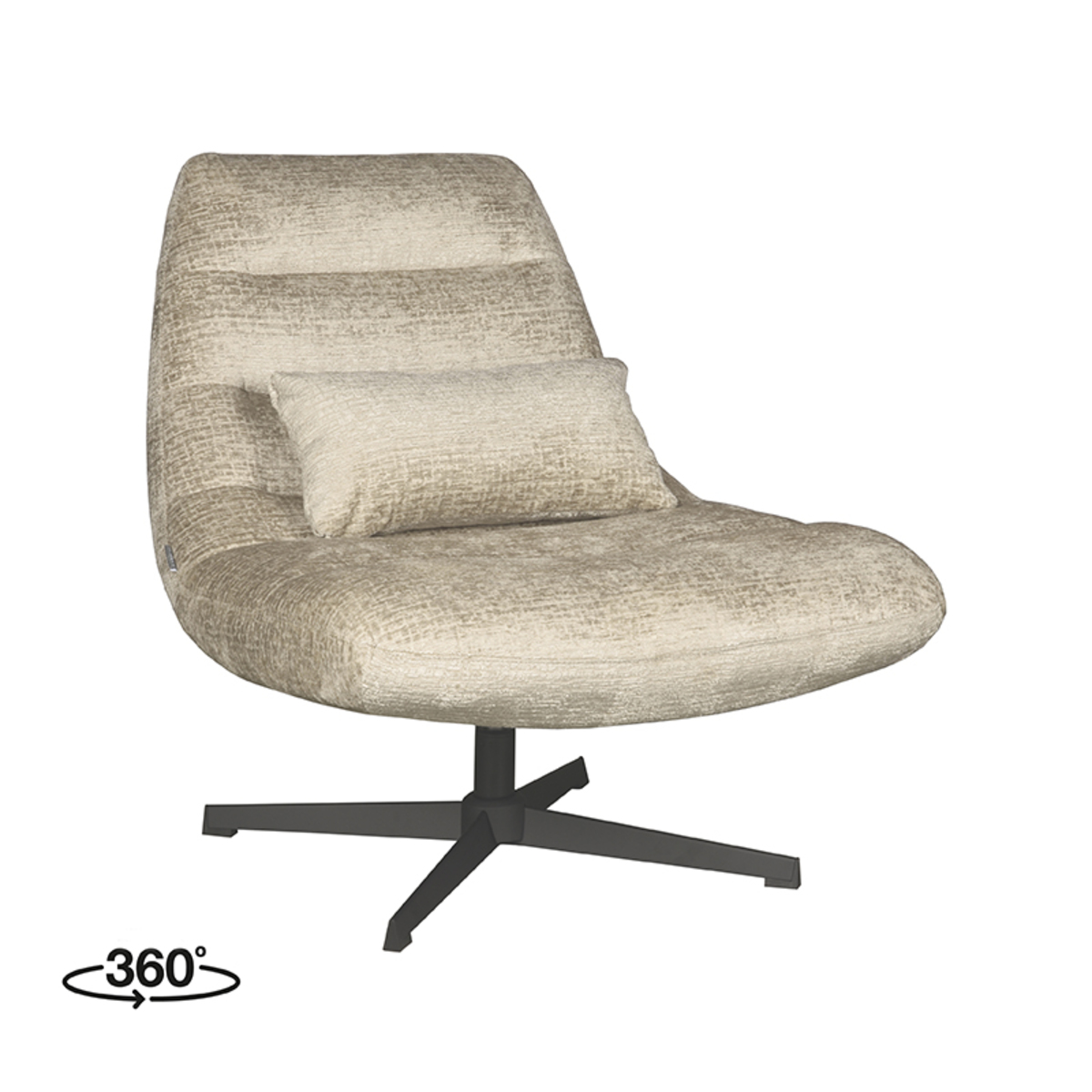 LABEL51 Fauteuil Nox - Beige - Elegance - 62 x 77cm