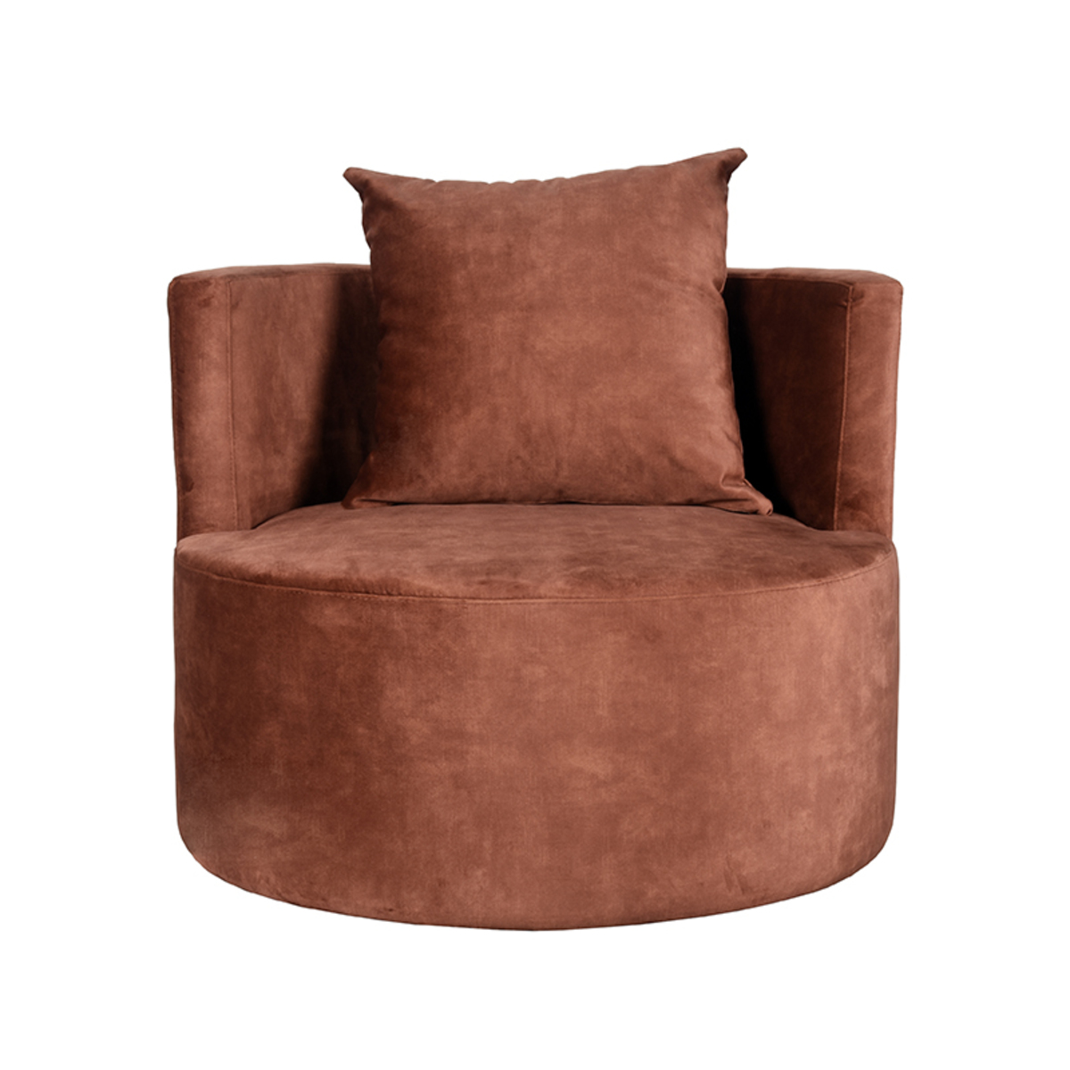 LABEL51 Fauteuil Evy 90x90x75 cm - Rust - Velours