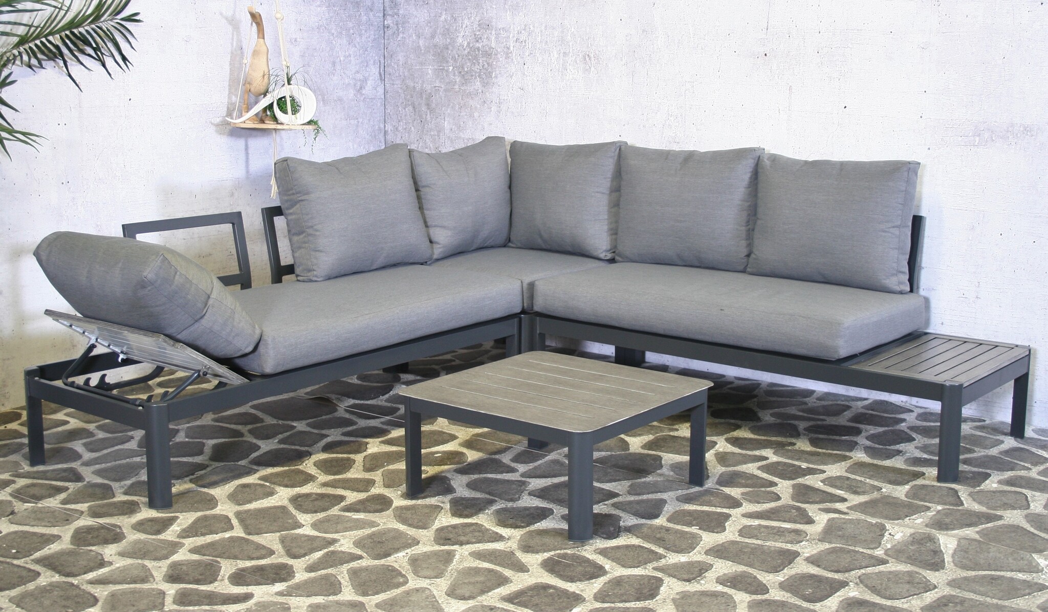 ZOMER-Sens-Line - Leroy Loungeset - 2-delig - Grijs