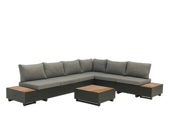 ZOMER-Sens-Line - Diego Loungeset - 7-delig - Bruin/Zwart