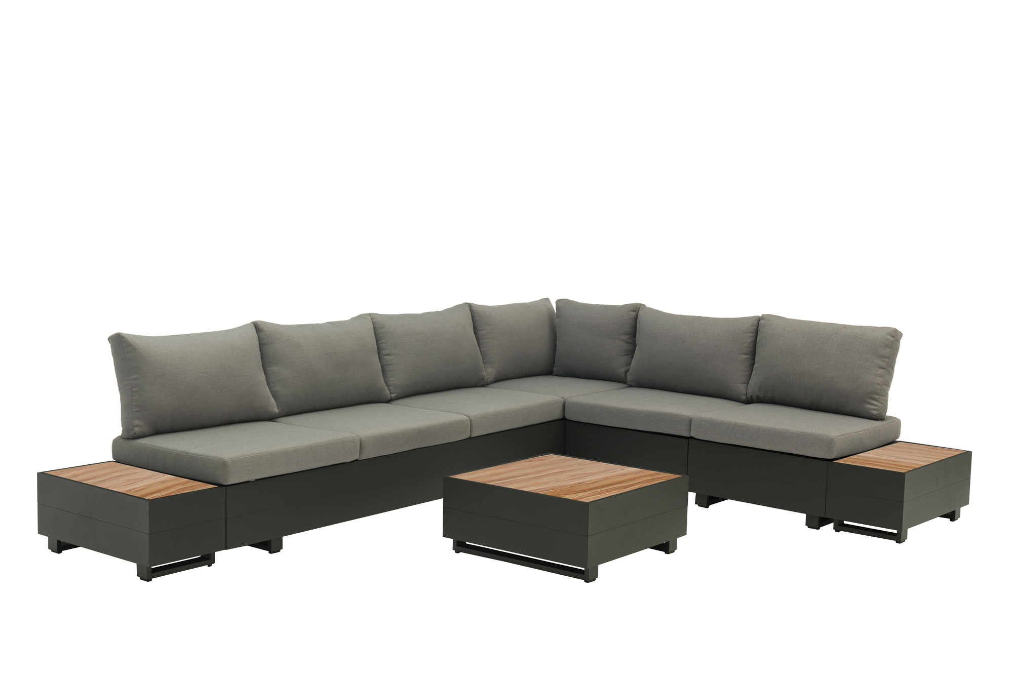 ZOMER-Sens-Line - Diego Loungeset - 7-delig - Bruin/Zwart