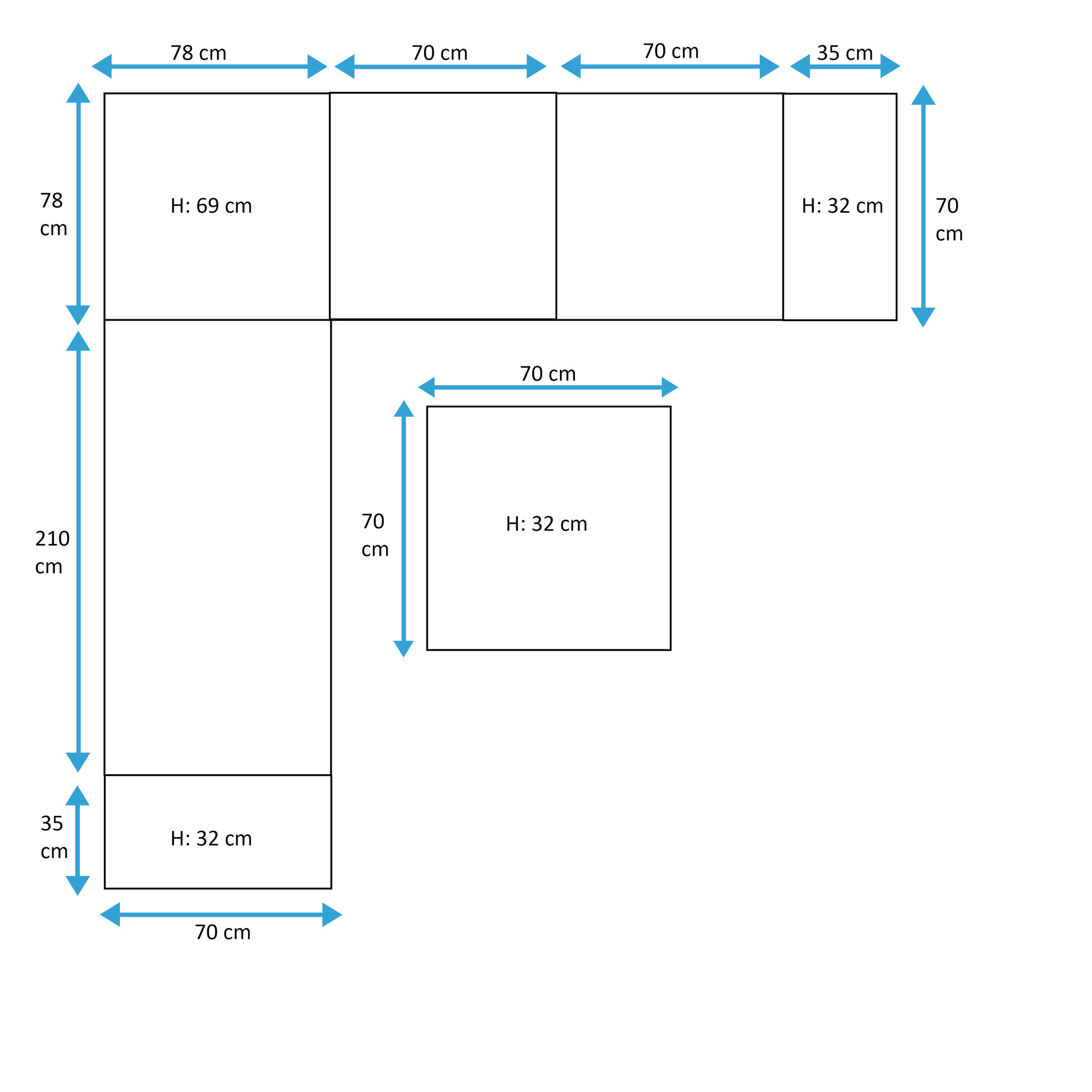 ZOMER-Sens-Line - Diego Loungeset - 7-delig - Bruin/Zwart