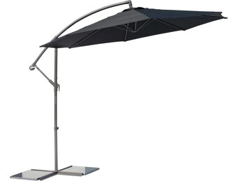 ZOMER-Sens-Line - Menorca Parasol Black Ø300 Cm - Zwart