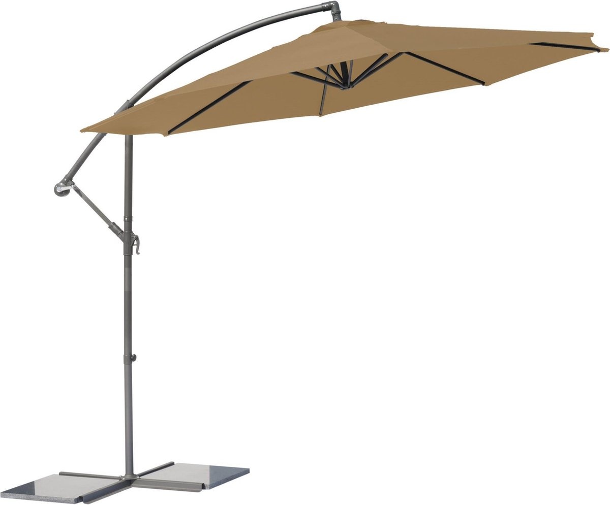ZOMER-Sens-Line - Menorca Parasol Taupe Ø300 Cm - Grijs