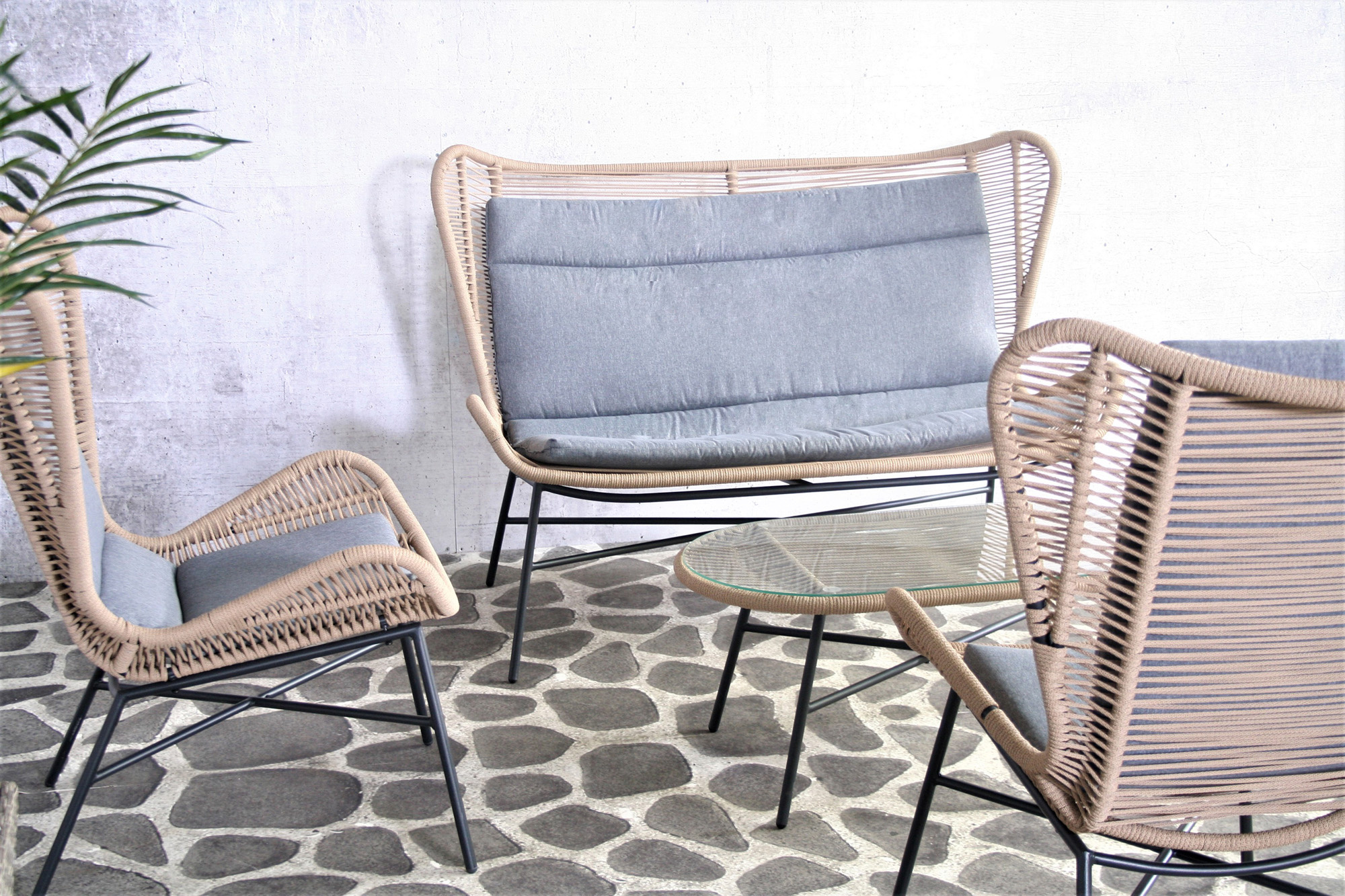 SenS-Line - Rome Loungeset Sand - 4-delig - Beige