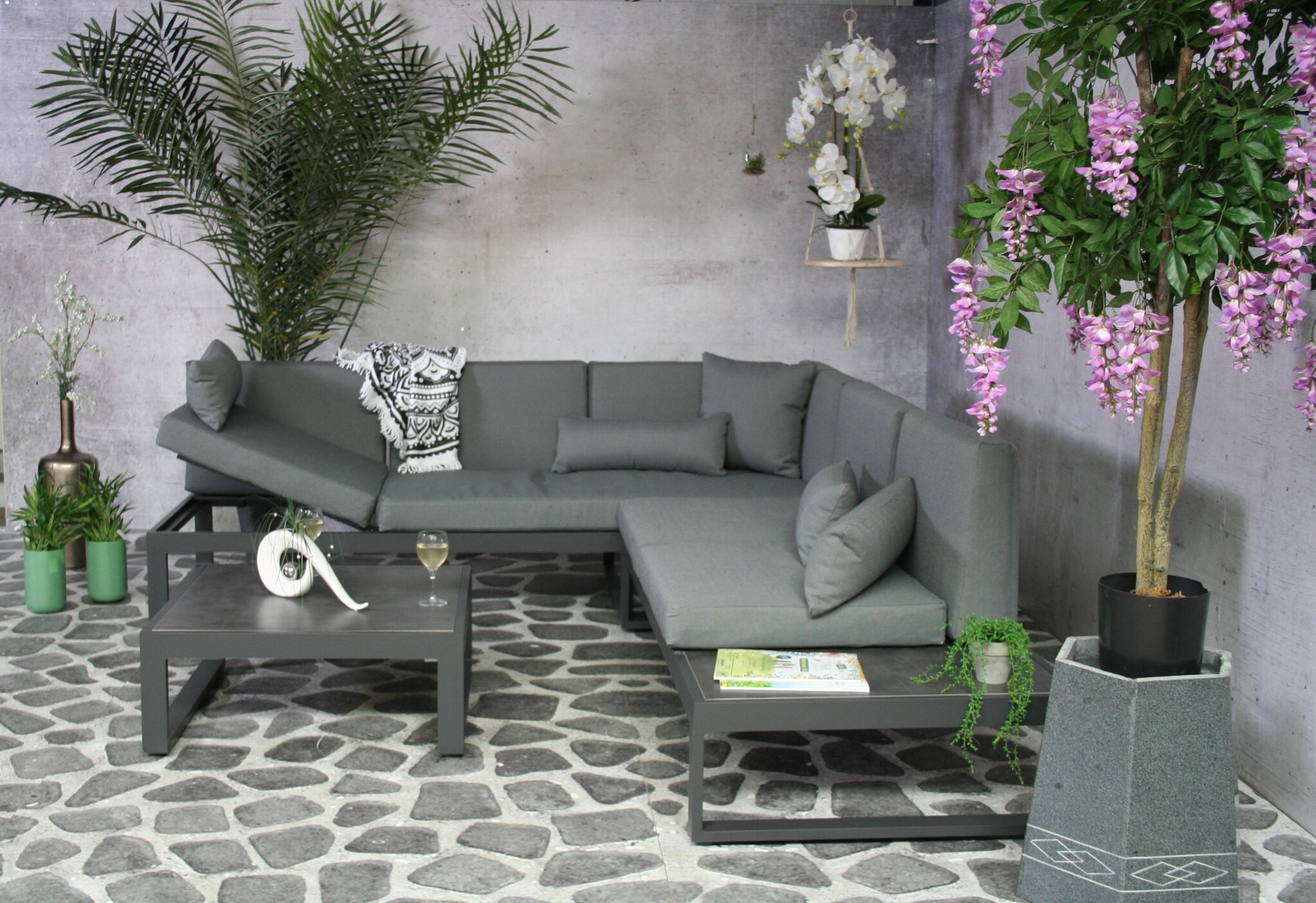 SenS-Line - Malaga Loungeset - 230x260x78 cm - Grijs