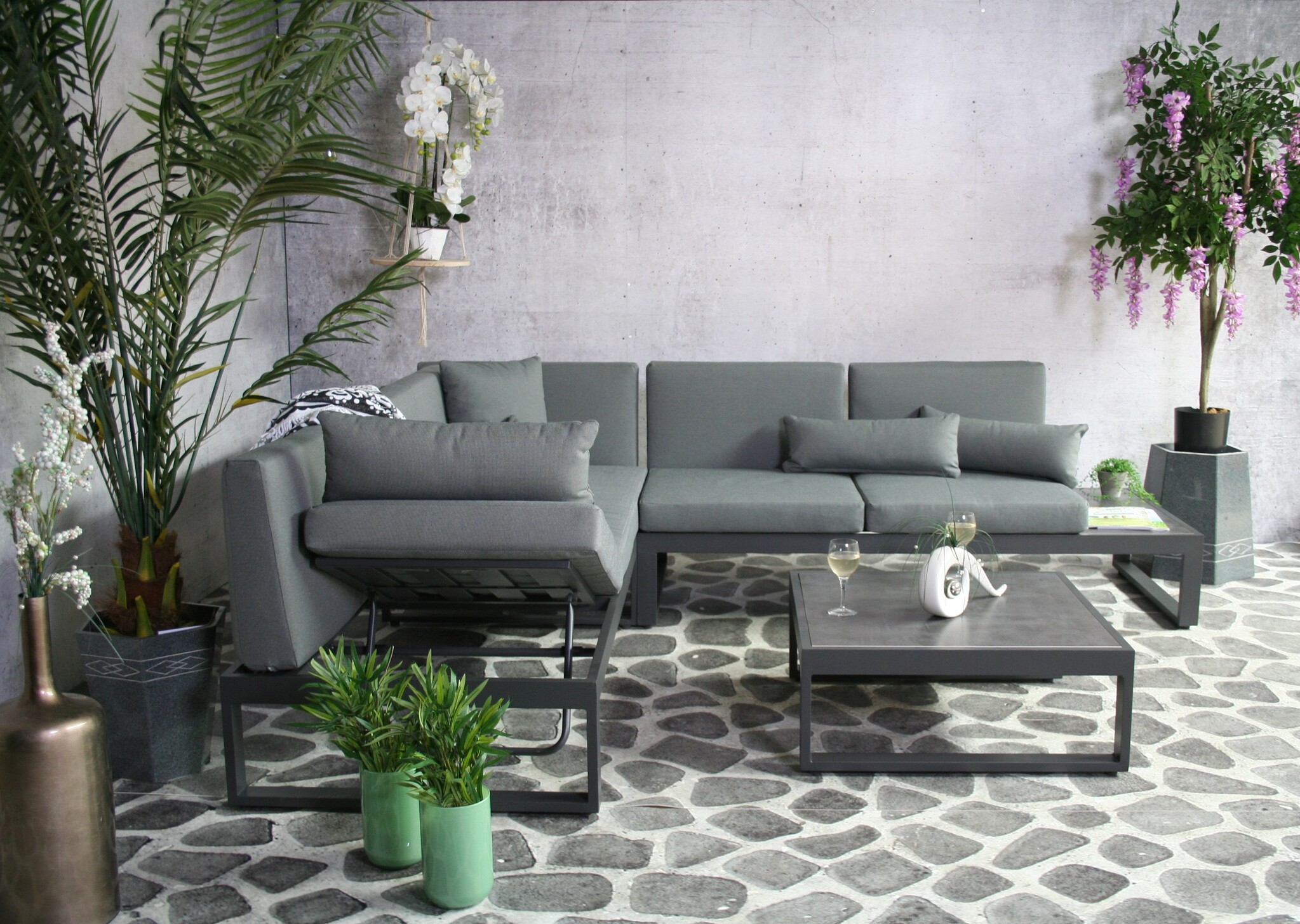 SenS-Line - Malaga Loungeset - 230x260x78 cm - Grijs