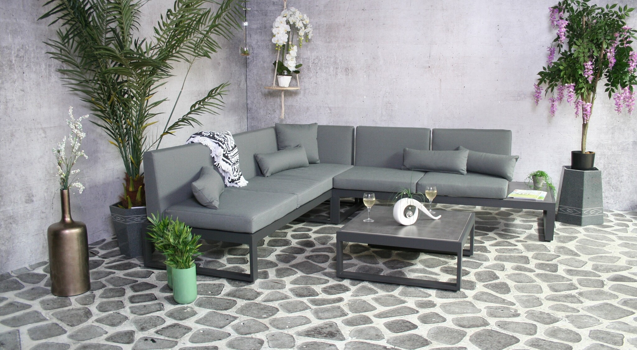 SenS-Line - Malaga Loungeset - 230x260x78 cm - Grijs
