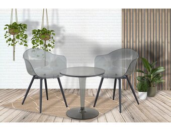 ZOMER-Sens-Line - Casper - Tuintafel - Ø49 cm - Transparant