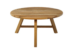 ZOMER-Sens-Line - Woody Teak Bijzettafel - Ø80cm - Bruin