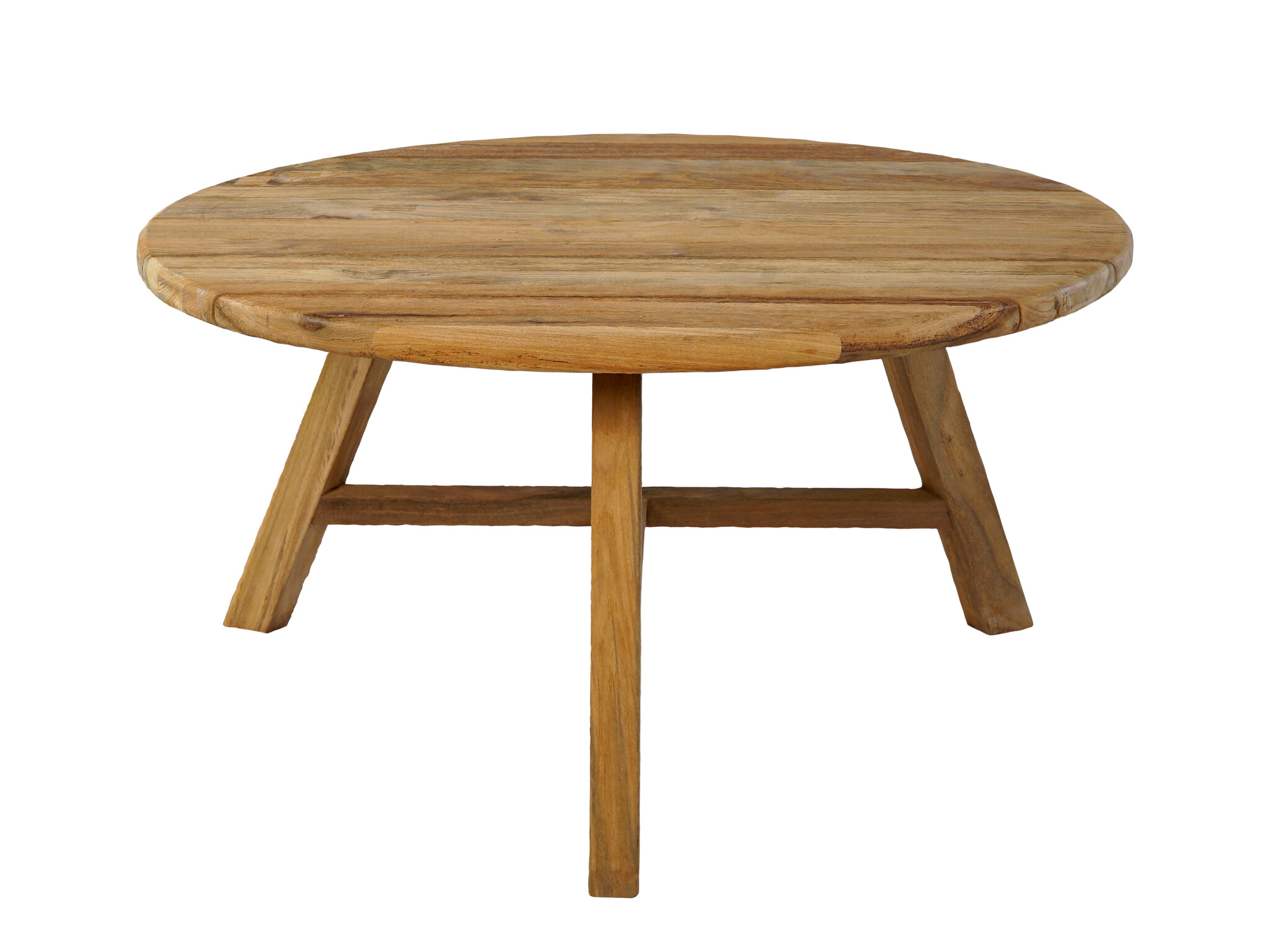 ZOMER-Sens-Line - Woody Teak Bijzettafel - Ø80cm - Bruin