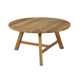 ZOMER-Sens-Line - Woody Teak Bijzettafel - Ø80cm - Bruin
