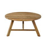 ZOMER-Sens-Line - Woody Teak Bijzettafel - Ø80cm - Bruin
