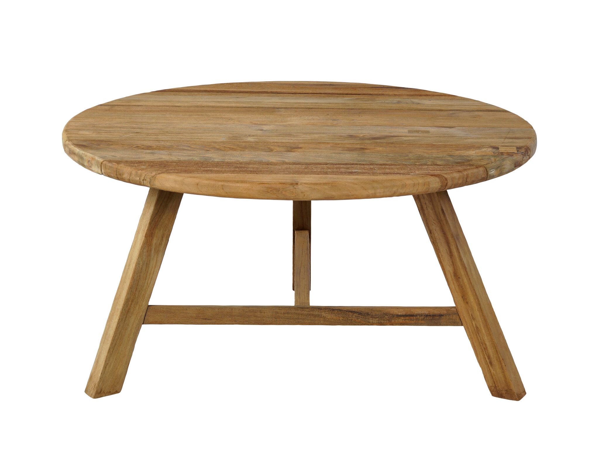 ZOMER-Sens-Line - Woody Teak Bijzettafel - Ø80cm - Bruin