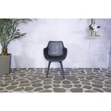 ZOMER-Sens-Line - Jasper Tuinstoel - Grijs - 4 stuks