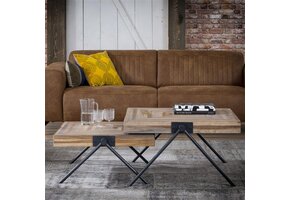 Hoyz - Salontafel Teca - Balance - 70x70x33 - Hout - Bruin