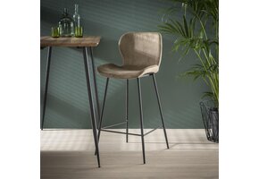 Hoyz - Barstoel Velvet - Champagne - 4 stuks