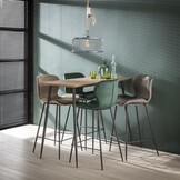 Hoyz - Barstoel Velvet - Champagne - 4 stuks