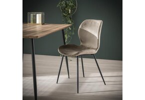 Hoyz - Velvet Stoel - Kuip zitting - Champagne kleur - 4 stuks